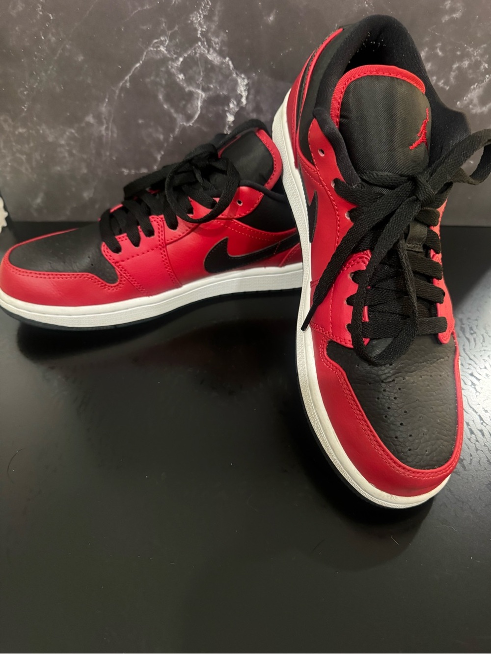 Nike Air Jordan Low-Top Sneakers - Red and Black - Picture 2 of 9